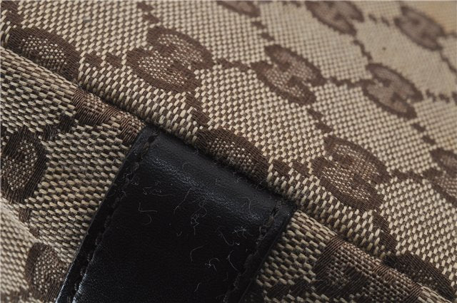 Authentic GUCCI Shoulder Hand Bag GG Canvas Leather 0000602 Brown 6193D