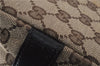 Authentic GUCCI Shoulder Hand Bag GG Canvas Leather 0000602 Brown 6193D
