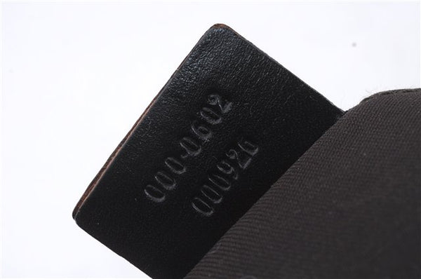 Authentic GUCCI Shoulder Hand Bag GG Canvas Leather 0000602 Brown 6193D