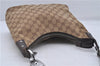 Authentic GUCCI Shoulder Bag Purse GG Canvas Leather 115003 Brown 6194D