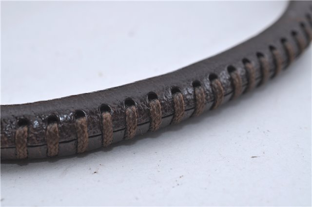 Authentic GUCCI Shoulder Bag Purse GG Canvas Leather 115003 Brown 6194D