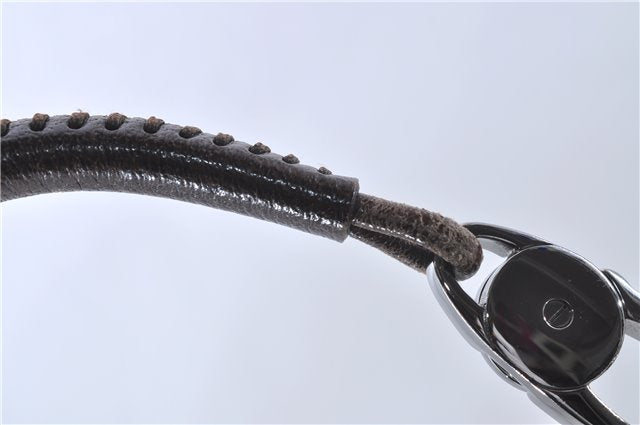 Authentic GUCCI Shoulder Bag Purse GG Canvas Leather 115003 Brown 6194D