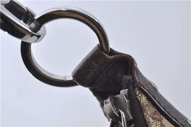 Authentic GUCCI Shoulder Bag Purse GG Canvas Leather 115003 Brown 6194D