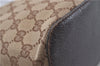 Authentic GUCCI Shoulder Bag Purse GG Canvas Leather 115003 Brown 6194D