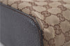 Authentic GUCCI Shoulder Bag Purse GG Canvas Leather 115003 Brown 6194D
