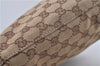 Authentic GUCCI Shoulder Bag Purse GG Canvas Leather 115003 Brown 6194D