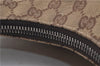 Authentic GUCCI Shoulder Bag Purse GG Canvas Leather 115003 Brown 6194D