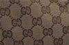 Authentic GUCCI Shoulder Bag Purse GG Canvas Leather 115003 Brown 6194D