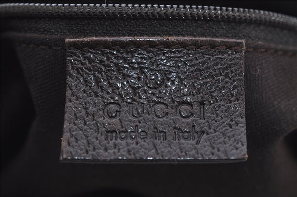 Authentic GUCCI Shoulder Bag Purse GG Canvas Leather 115003 Brown 6194D