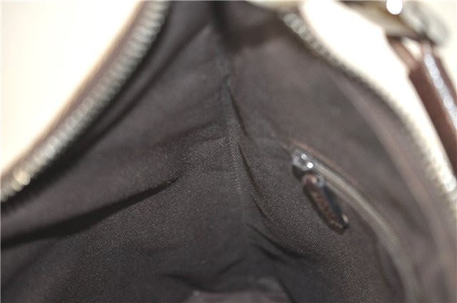 Authentic GUCCI Shoulder Bag Purse GG Canvas Leather 115003 Brown 6194D