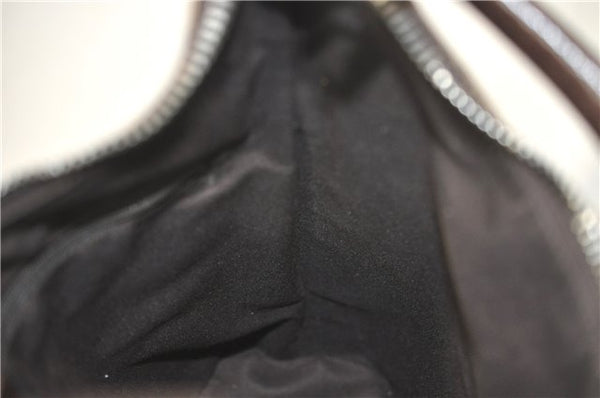 Authentic GUCCI Shoulder Bag Purse GG Canvas Leather 115003 Brown 6194D