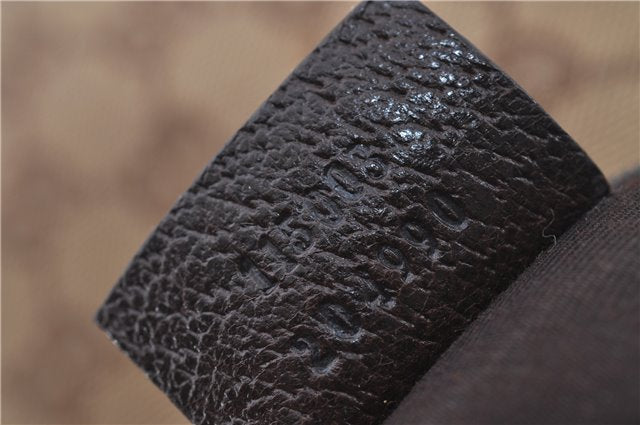 Authentic GUCCI Shoulder Bag Purse GG Canvas Leather 115003 Brown 6194D