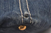 Authentic PRADA Canapa L Canvas Tote Hand Bag Denim Blue 6194I