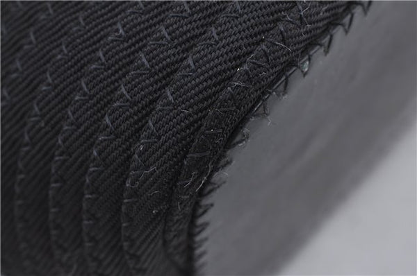 Authentic GUCCI Bamboo 2Way Shoulder Hand Bag Nylon Leather Black 6195D