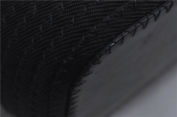 Authentic GUCCI Bamboo 2Way Shoulder Hand Bag Nylon Leather Black 6195D