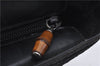 Authentic GUCCI Bamboo 2Way Shoulder Hand Bag Nylon Leather Black 6195D