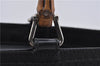 Authentic GUCCI Bamboo 2Way Shoulder Hand Bag Nylon Leather Black 6195D