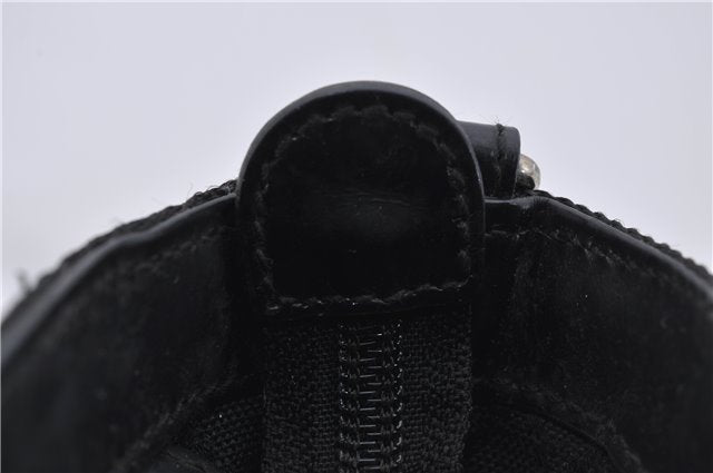 Authentic GUCCI Bamboo 2Way Shoulder Hand Bag Nylon Leather Black 6195D