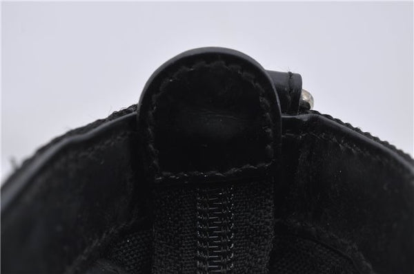 Authentic GUCCI Bamboo 2Way Shoulder Hand Bag Nylon Leather Black 6195D