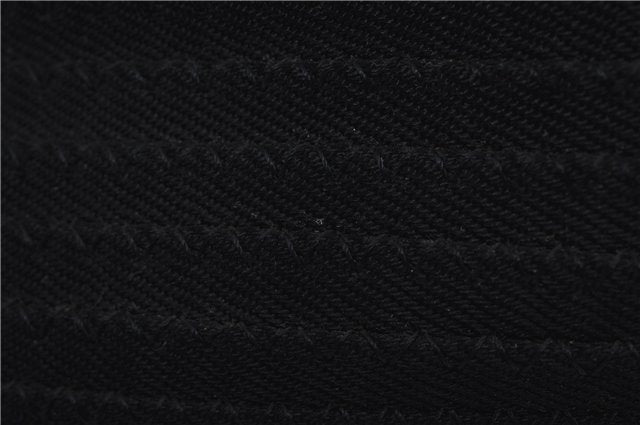 Authentic GUCCI Bamboo 2Way Shoulder Hand Bag Nylon Leather Black 6195D