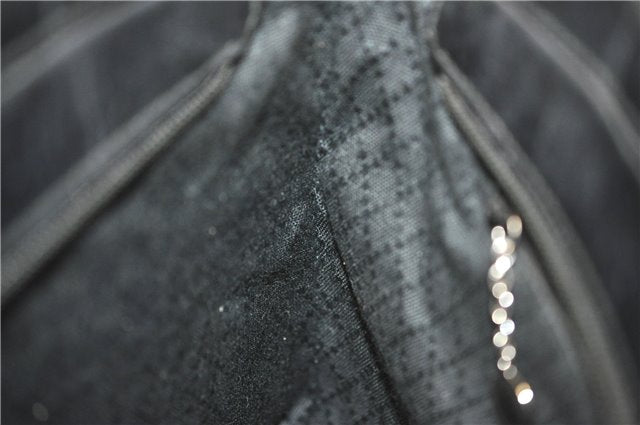 Authentic GUCCI Bamboo 2Way Shoulder Hand Bag Nylon Leather Black 6195D