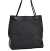 Authentic GUCCI Vintage Shoulder Tote Bag GG Canvas Leather 109141 Black 6195I