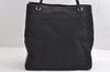 Authentic GUCCI Vintage Shoulder Tote Bag GG Canvas Leather 109141 Black 6195I