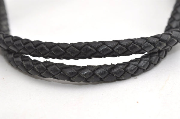 Authentic GUCCI Vintage Shoulder Tote Bag GG Canvas Leather 109141 Black 6195I