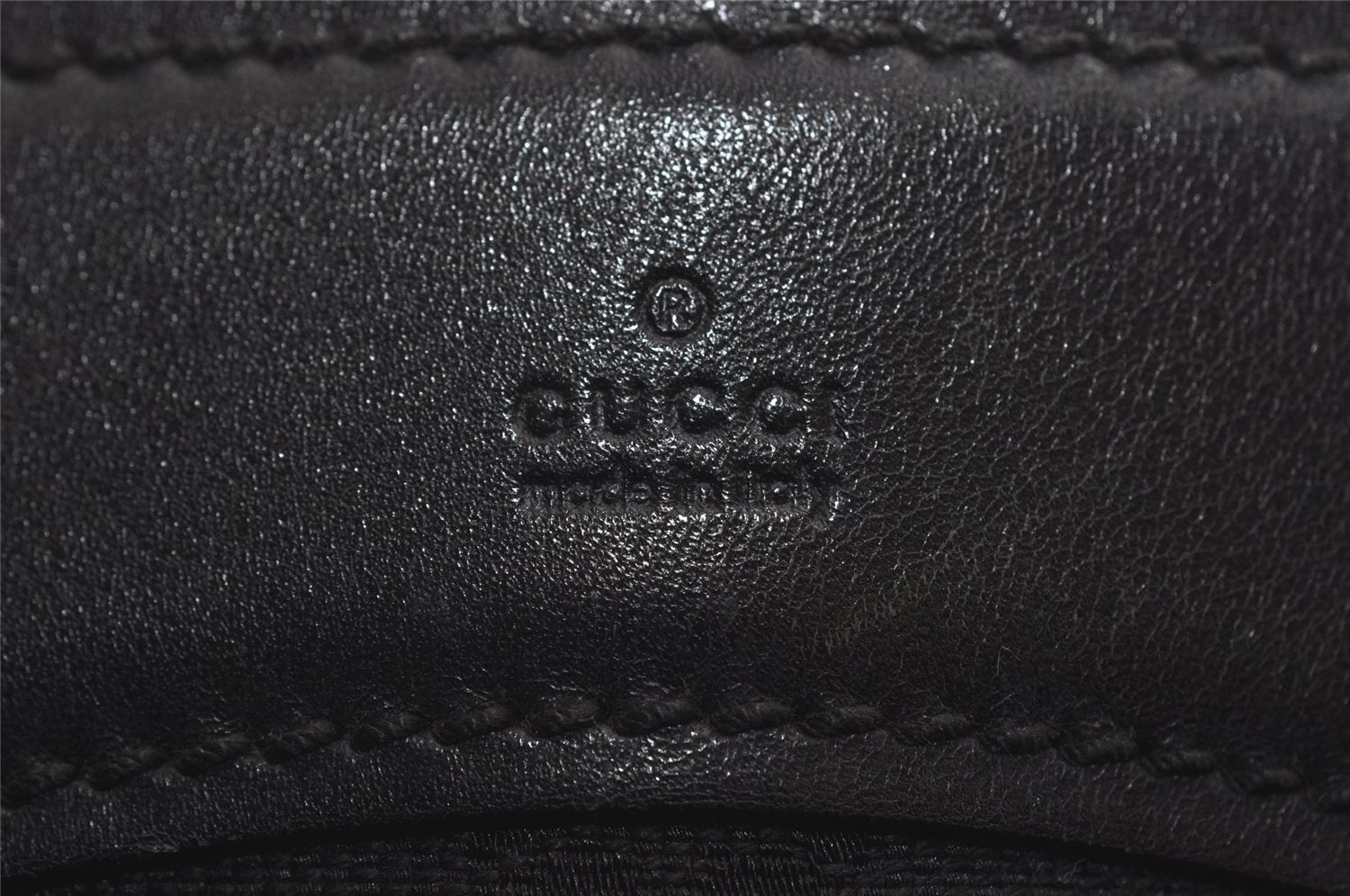 Authentic GUCCI Vintage Shoulder Tote Bag GG Canvas Leather 109141 Black 6195I