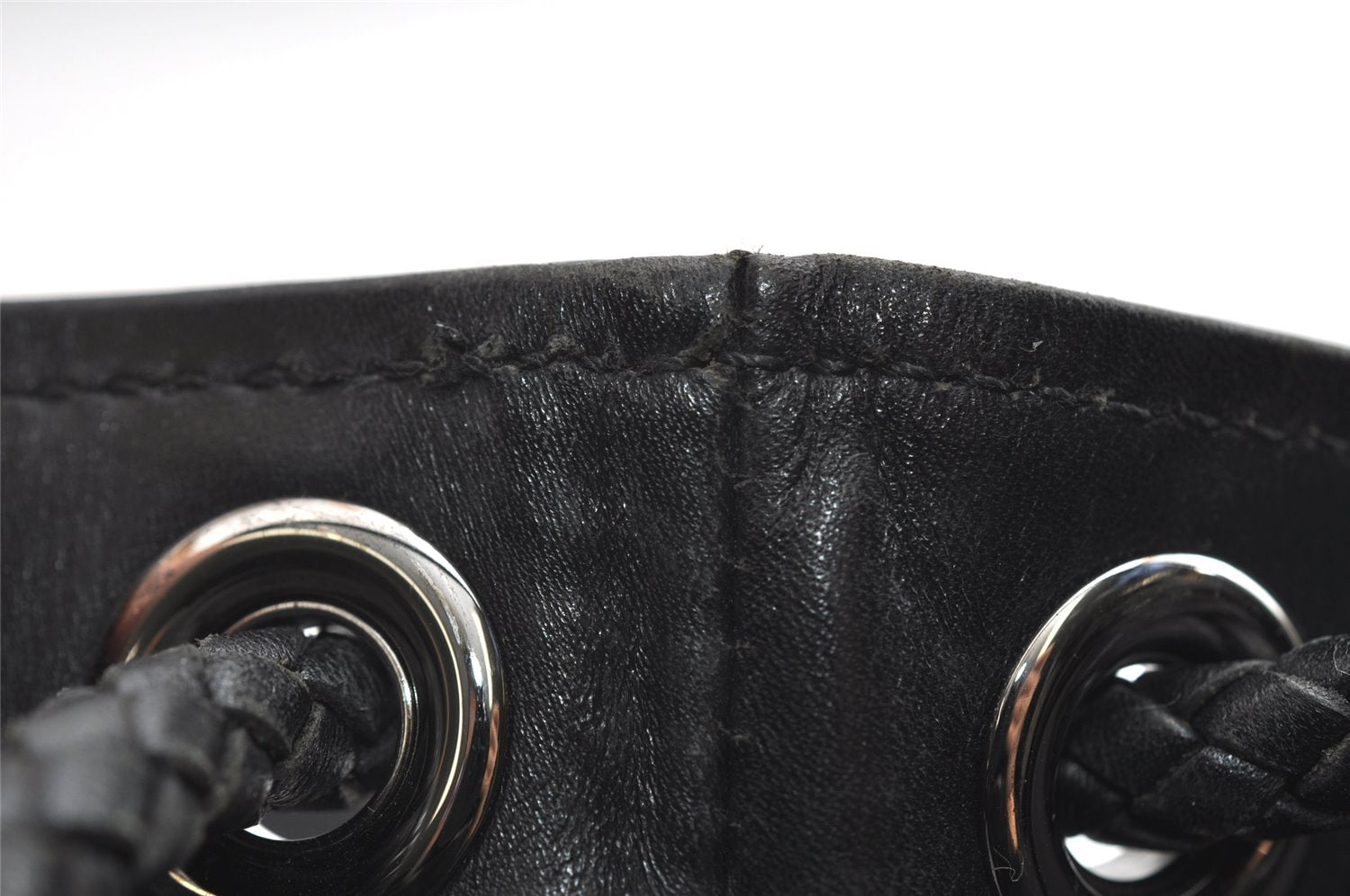 Authentic GUCCI Vintage Shoulder Tote Bag GG Canvas Leather 109141 Black 6195I