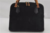 Authentic GUCCI Bamboo Shoulder Hand Bag Suede Leather Black 6196D