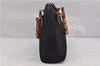 Authentic GUCCI Bamboo Shoulder Hand Bag Suede Leather Black 6196D