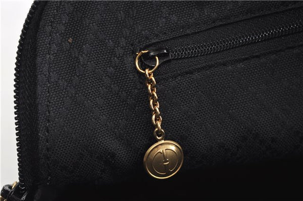 Authentic GUCCI Bamboo Shoulder Hand Bag Suede Leather Black 6196D