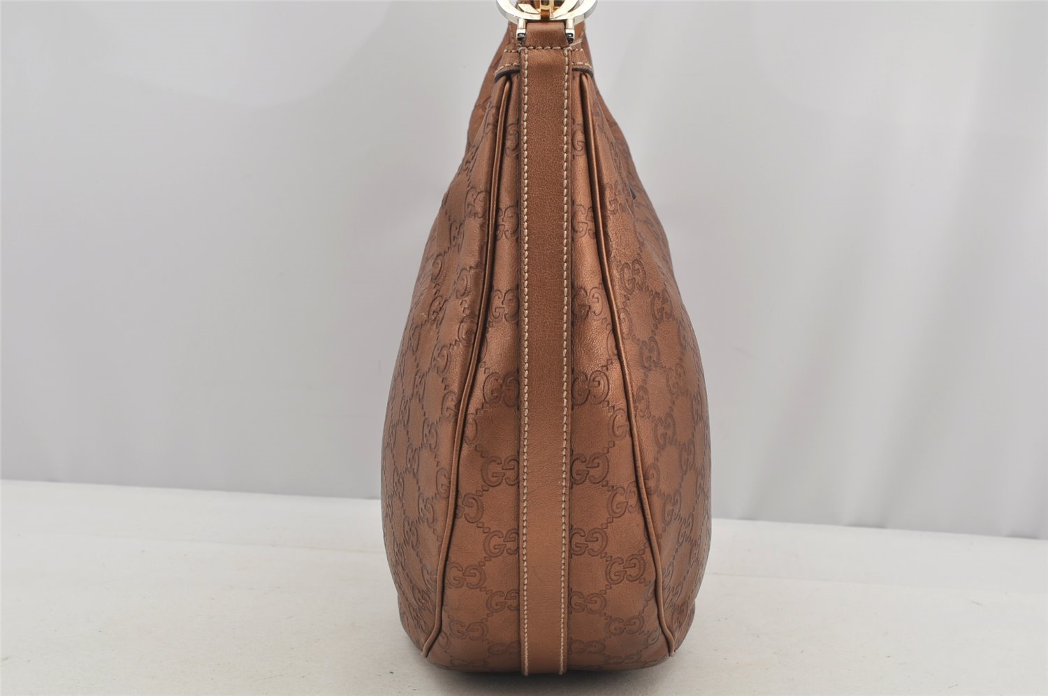 Authentic GUCCI Guccissima Twins Shoulder Hand Bag GG Leather 232962 Brown 6196I