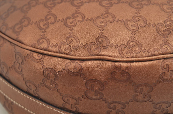 Authentic GUCCI Guccissima Twins Shoulder Hand Bag GG Leather 232962 Brown 6196I