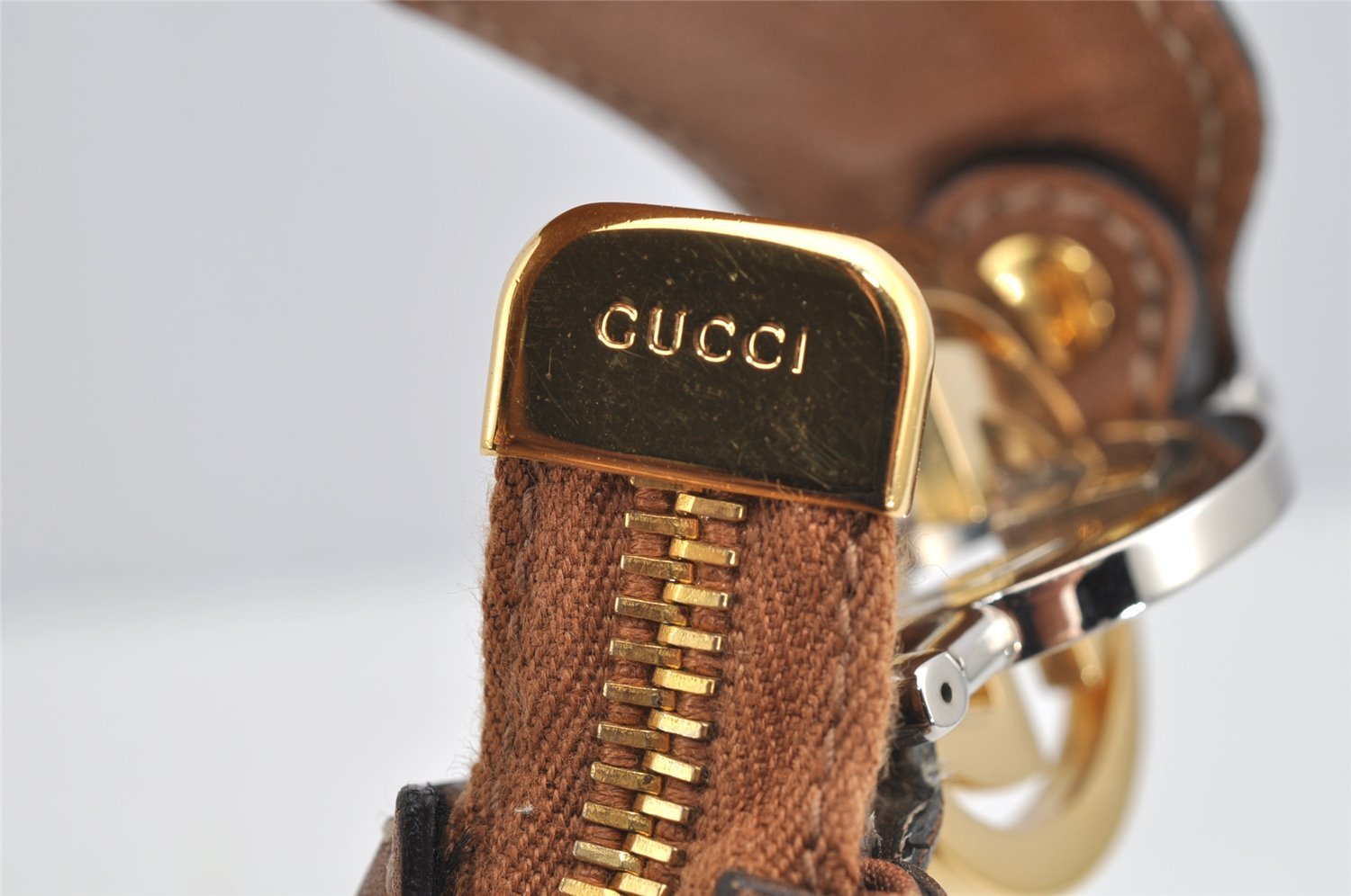 Authentic GUCCI Guccissima Twins Shoulder Hand Bag GG Leather 232962 Brown 6196I