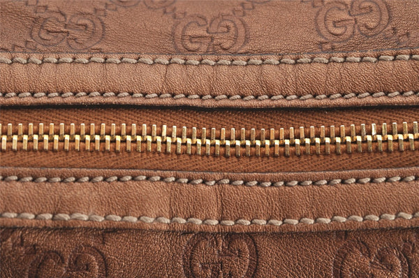 Authentic GUCCI Guccissima Twins Shoulder Hand Bag GG Leather 232962 Brown 6196I