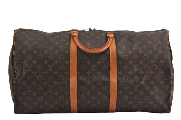 Authentic Louis Vuitton Monogram Keepall 60 Travel Boston Bag M41422 LV 6198I