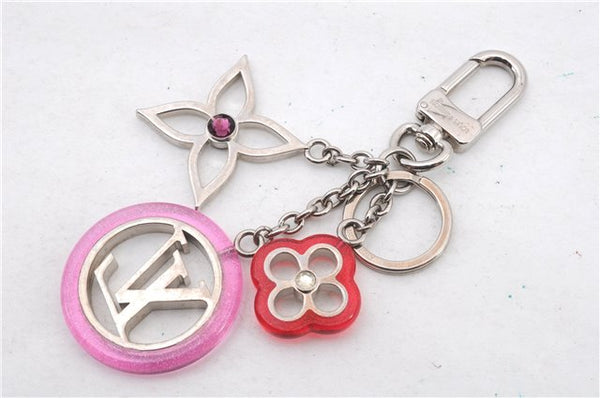 Auth LOUIS VUITTON Porte Cles Color Line Strass Charm Key Ring M67357 LV 6199C