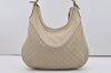 Authentic GUCCI Guccissima GG Leather Shoulder Hand Bag 262903 White 6199I
