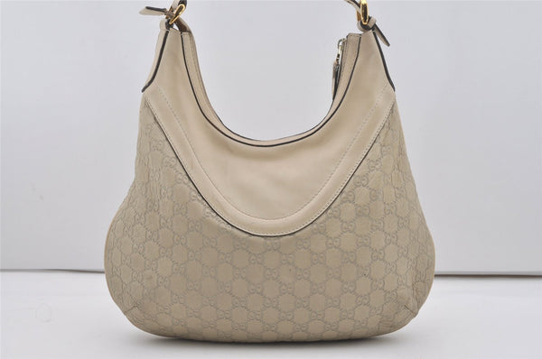 Authentic GUCCI Guccissima GG Leather Shoulder Hand Bag 262903 White 6199I