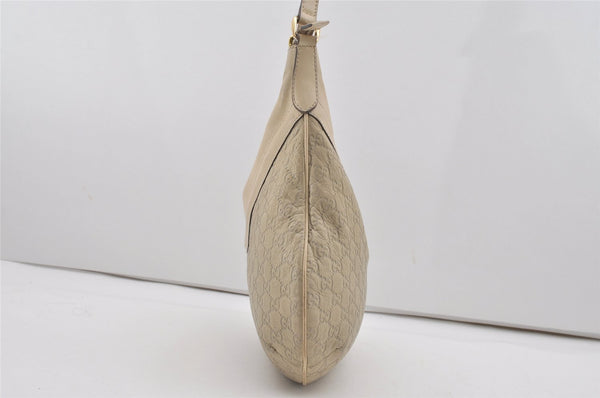 Authentic GUCCI Guccissima GG Leather Shoulder Hand Bag 262903 White 6199I