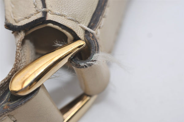 Authentic GUCCI Guccissima GG Leather Shoulder Hand Bag 262903 White 6199I