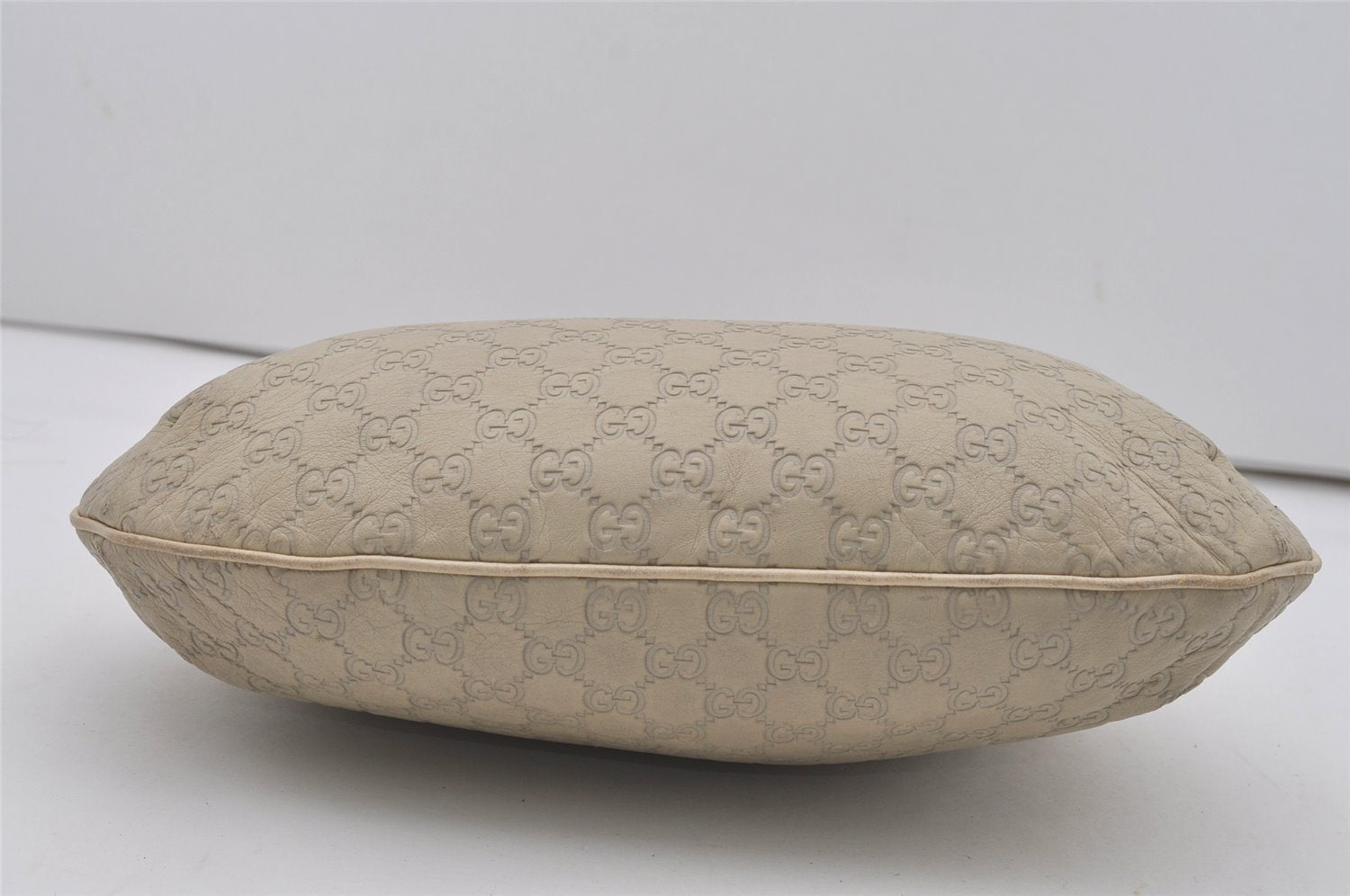 Authentic GUCCI Guccissima GG Leather Shoulder Hand Bag 262903 White 6199I