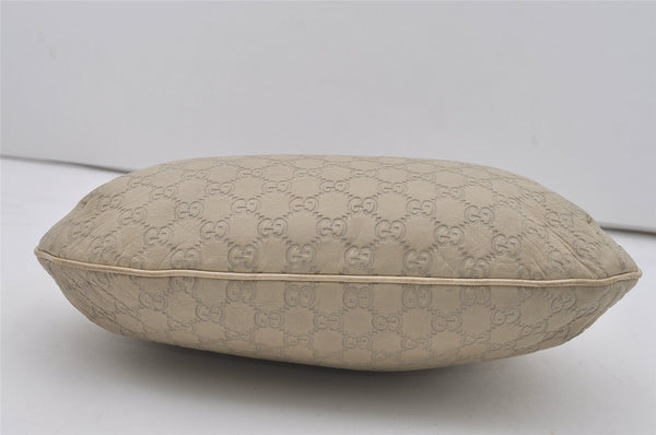 Authentic GUCCI Guccissima GG Leather Shoulder Hand Bag 262903 White 6199I