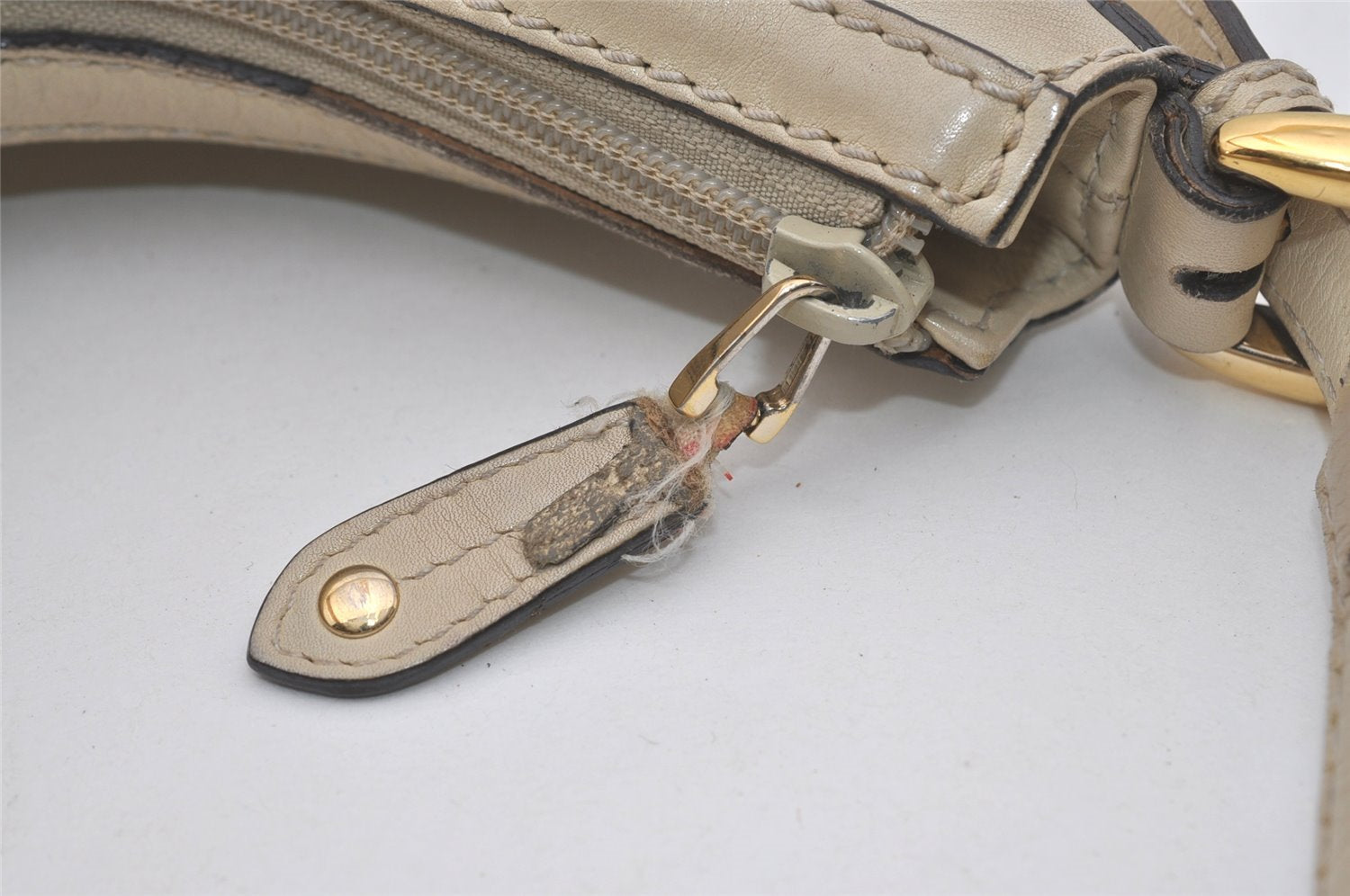 Authentic GUCCI Guccissima GG Leather Shoulder Hand Bag 262903 White 6199I