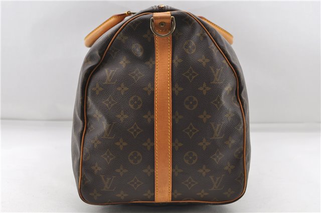 Auth Louis Vuitton Monogram Keepall Bandouliere 55 Boston Bag M41414 LV 6200D