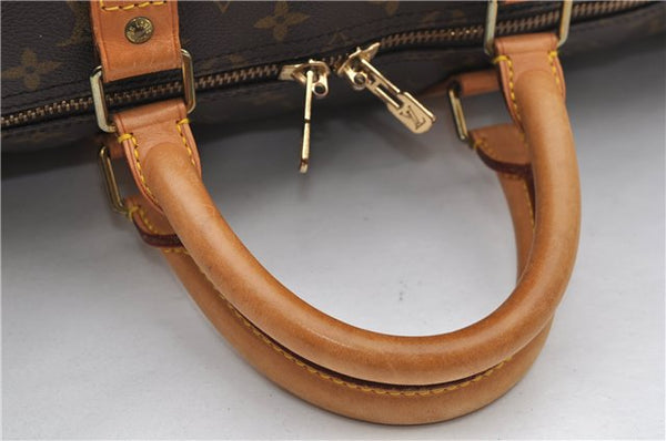 Auth Louis Vuitton Monogram Keepall Bandouliere 55 Boston Bag M41414 LV 6200D