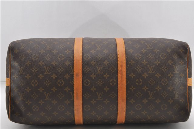 Auth Louis Vuitton Monogram Keepall Bandouliere 55 Boston Bag M41414 LV 6200D