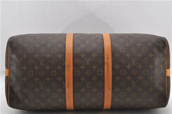 Auth Louis Vuitton Monogram Keepall Bandouliere 55 Boston Bag M41414 LV 6200D